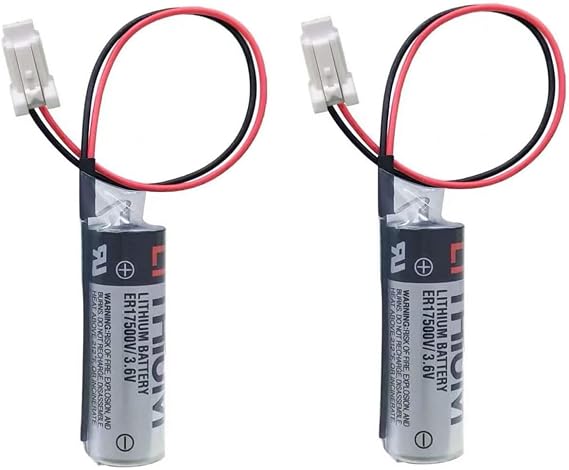 2-Pack ER17500V/3.6V Battery Use for Yaskawa Robot YRC1000 GP Body Battery HW1483880-A