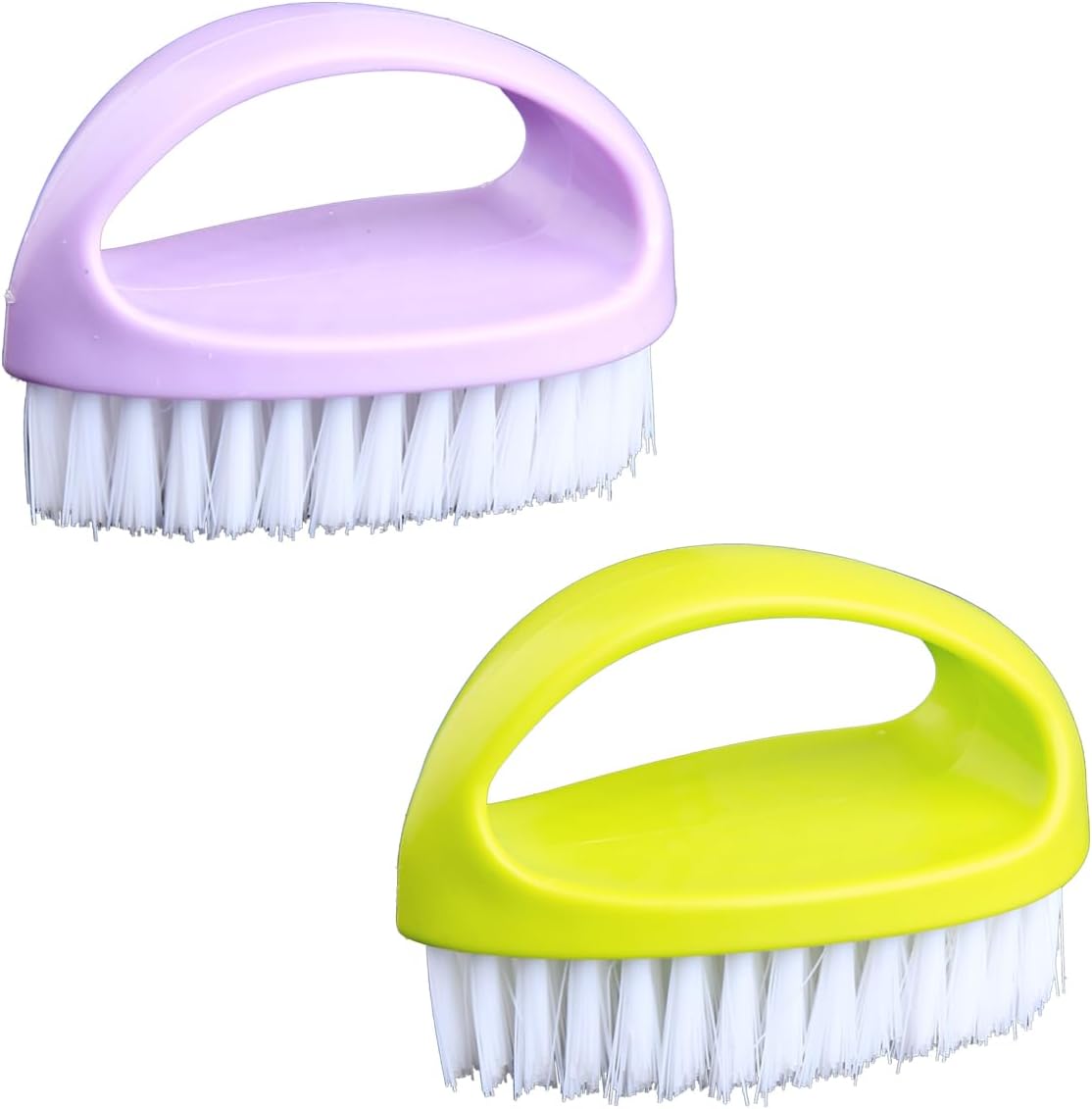 Thyonta 2PCS Shoe Brush Egg Shaped Cleaning Brush Multifunctional Household Laundry Brush Candy Color Brush Clothes Shoes Cleaning Brush Garden Auto Mechanic Cleaning Fingers (Purple + Green)