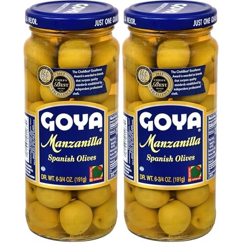 Goya Manzanilla Spanish Olives, 6.75 oz Pack of 2