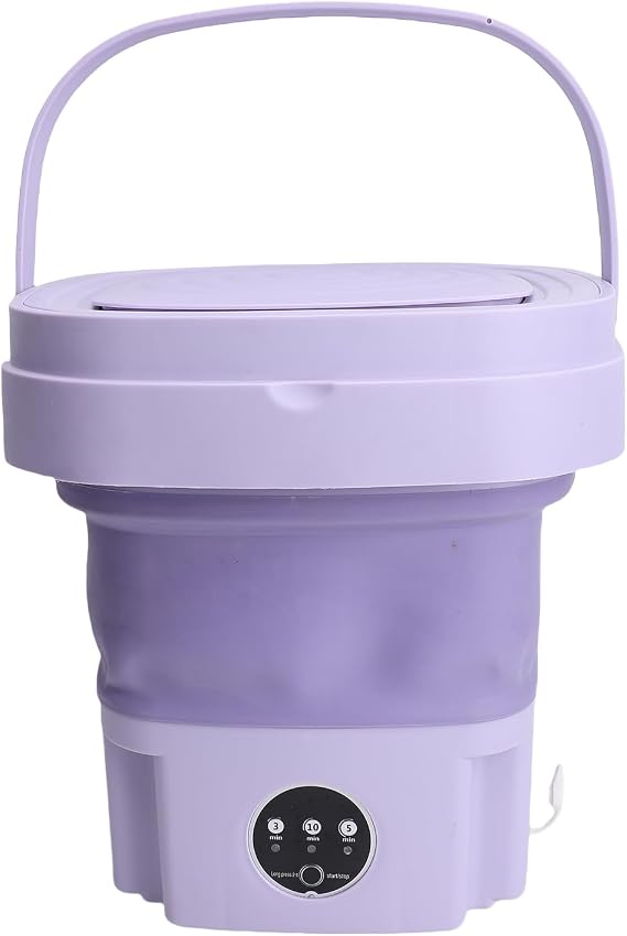 Asixxsix Portable Washing Machine, 11L Mini Washer with Spin Basket Laundry Machine, 3 Modes Deep Cleaning Foldable Washer for Underwear, Socks, Baby Clothes (US Plug)