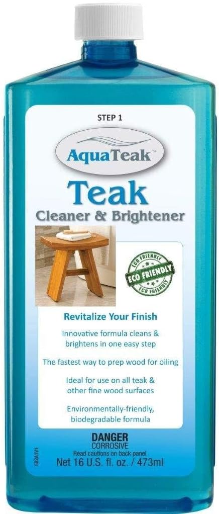AquaTeak Teak Cleaner & Brightener | Durable, Water-Resistant Teak Construction, Indoor & Outdoor Use