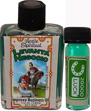 Improve Business, Spiritual Oil for Magic & Rituals with 1 Dram Perfume Set. Levanta Negocio Aceite Espiritual Rituales Y Magia.