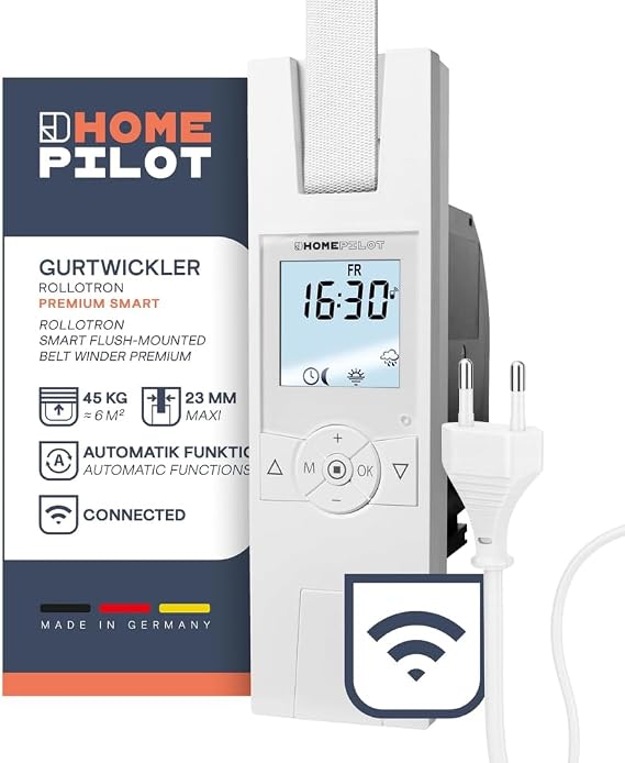 HOMEPILOT Gurtwickler RolloTron premium smart - Elektrischer Funk-Gurtwickler für Rollläden