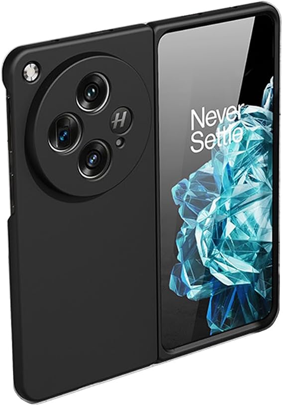 for OnePlus Open Phone Case Cover Slim Folding Bumper Case -Black