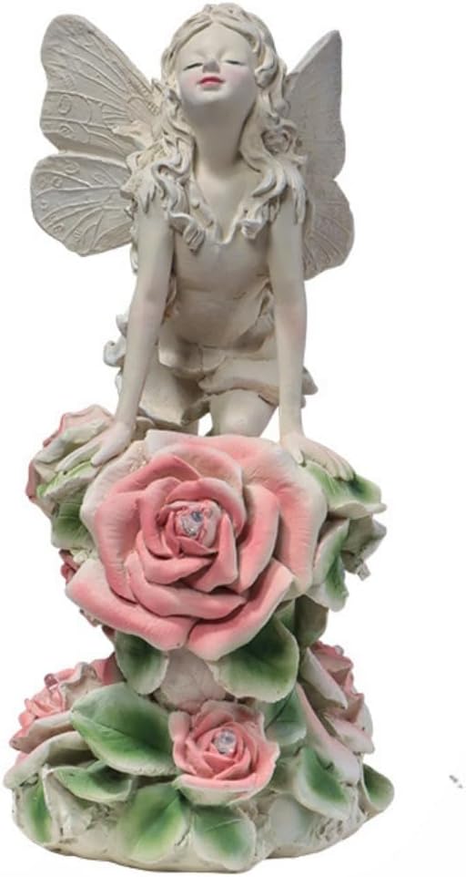 Fabig Garden Angel Figurine! Garden Sculpture, Outdoor Angel Ornament, Solar Figurine, Angel Sculpture, Gardening Object, Resin Statue Lamp, Resin Statue Lamp, Decorative, Waterproof, Durable, Cute,