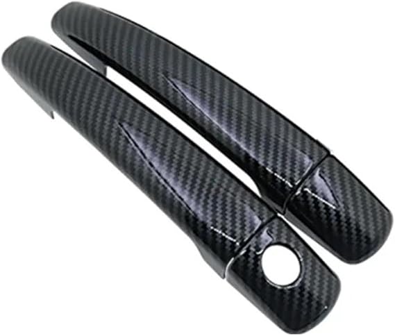 FOR Peugeot 308 Sw Cc For RCZ 2007-2013 CHROME CARBON FIBER DOOR HANDLE COVER TRIM CAR STYLING ACCESSORIES Replacement Decor(Black for 2 door)