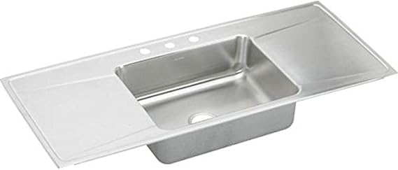 Elkay ILR5422DD3 18 Gauge Stainless Steel 54" x 22" x 7.62" Single Bowl Top Mount Kitchen Sink