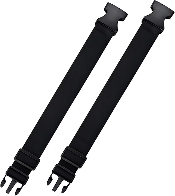 Backpack Straps with Buckles, Adjustable Chest Strap, Black 2 Pcs