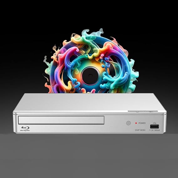 Blu-ray Player Compatible with Panasonic DMP-BD84EB-S 2D - LAN (No WiFi) All Zone Code Free Regions A, B & C DVD Regions 1-8 - DMP-BD84 Matt Silver