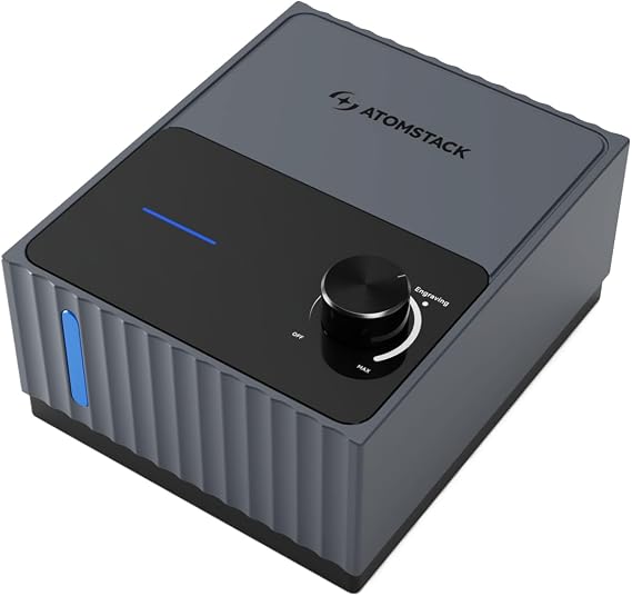 ATOMSTACK F80 Air-Assisted 10-60L/min Laser Air Support Pump is Used in Laser Cutting Machine to Carve Faster and Deeper Air Flow, Lower Noise and Vibration