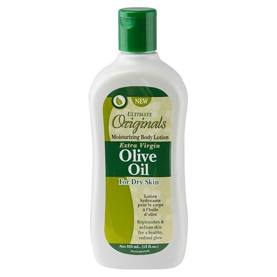 Originals by Africa's Best Extra Virgin Olive Oil Moisturizing Body Lotion, Formulated To Penetrate, Moisturize, Replenish, and Rejuvenate Dry Skin, 12oz Bottle