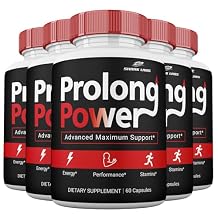 Prolong Power Capsules, Prolong Power Premium Formula, Maximum Strength Supplement Pills, Advanced Vitamin Capsules (5 Pack)