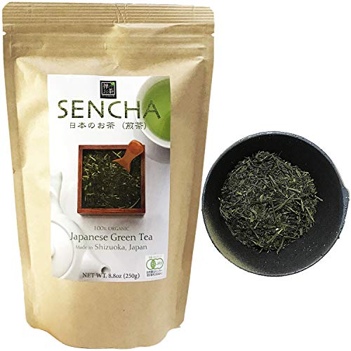 Zen no Megumi Sencha tea Standard - Japanese loose leaf Organic Green tea Made in Shizuoka Japan Sencha tea Standard 8.8oz 250g
