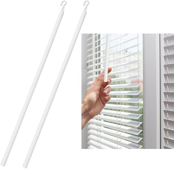 Detachable Blind Rods Blind Wands Replacement with Hook 24 Inches | Blinds Handle Replacement 2 Pcs Window Blinds Wand Replacement