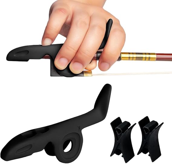 Violin Bow Grip Correcting Device, Beginner Correction Posture Grip Bow Pose Orthoses Black