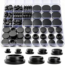 HNYYZL Rubber Plugs 8-Sizes 1" 3/4" 5/8" 1/2" 3/8" 5/16" 1/4" 1/5" Assorted Sizes Rubber Plugs for Holes for Furniture,Offices,Kitchens