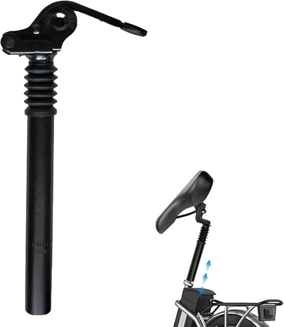 Generic Bicycle Flip Seat Post Shock Absorber, 31.8/33.9350mm Aluminum Damper Seat Post for Folding/City Bike, Black/Silver