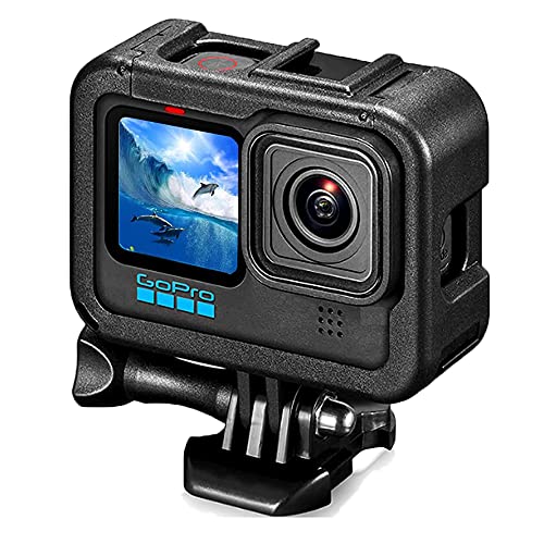 Protective Housing Case Compatible with Gopro Hero 131211109 Black, Housing Frame Case Mount Accessories for Gopro Hero9 Action Camera Accessory Kit with Quick Pull Movable Socket and Screw