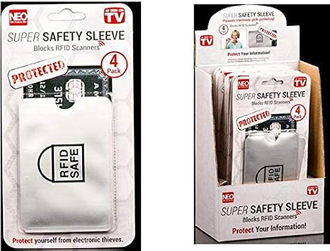 Imperial Home's RFID Sleeve Protectors, Protection Against Credit Card & Identity Theft, Travel Friendly Card Holder for Blocking Against Electronic Card Theft - Pack of 24 Holders