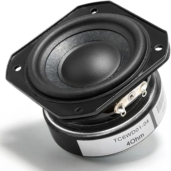 2 Inch Full Range Speaker Unit 4ohm 20W 55mm Treble Midrange Woofer Loudspeaker for Home Audio DIY Sound Good Rubber Edge (Color : 1PC, Size : 2")