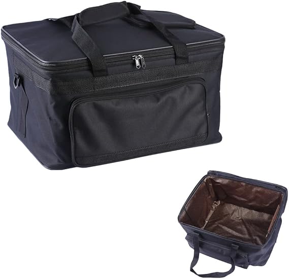 Large Art Supply Carrier Bag Drawing Tool Organizer Craft Storage Tote Portable Supplies Students Painting Tools Box Carrying Case, Black, 46cm x 30cm x 27cm