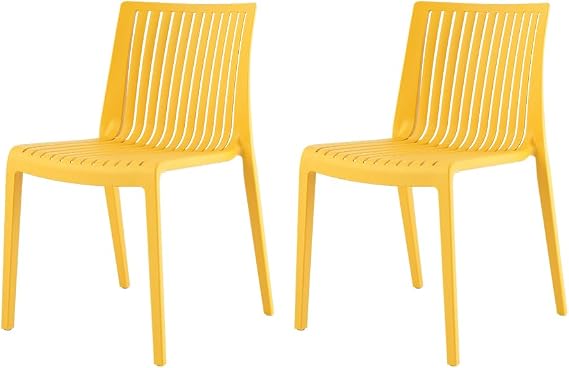 Lagoon Milos B Stackable Dining Chair - 2 Pcs Per/Set (Gold)