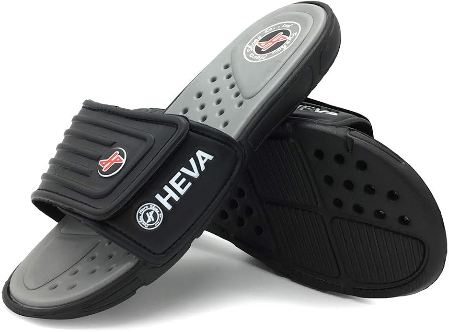 HEVA Men's Slide Fashion Open Toe Beach Pool Slippers