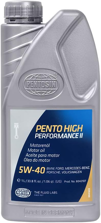 Pentosin 8042107 Pento High Performance II 5W-40 Full Synthetic Motor Oil for Four-Season Use; 1 Liter