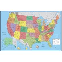 48x78 Huge United States, USA Classic Elite Wall Map Laminated
