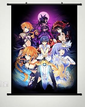 Date A Live Wall Scroll Poster Fabric Painting for Anime Key Roles 154 L