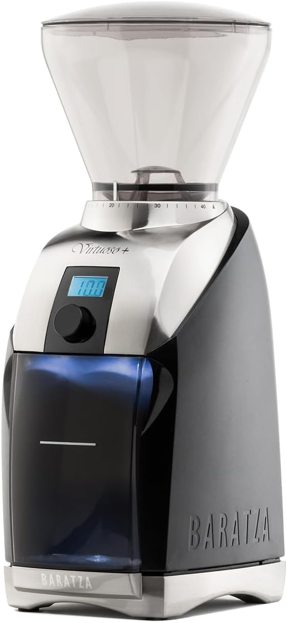 Baratza Virtuoso Electronic Coffee Grinder, Stainless Steel Plastic, SilverBlack