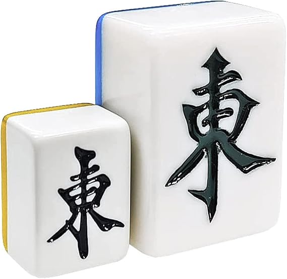eMons Big Size Mahjong Tiles でかパイじゃん Mahjong Tile Set Premium 1.7 inches 42 mm With Case Point Sticks Dice Large Mahjong Tiles Giant Extra Large Tiles For Home Use Interesting