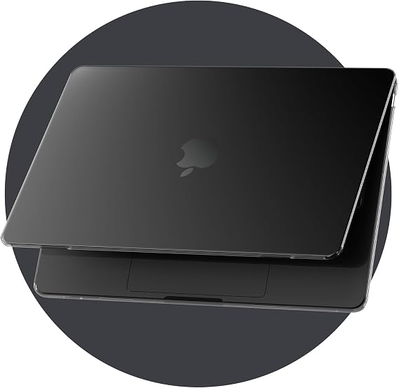 Matte Crystal Case Compatible with MacBook Air 13 inch M5 M4 M3 M2 [Matching Mac's color], 2026 2025 2024 2022 Release, Ultra Thin Hard Case for Mac Air 13.6", Space Black Transparent