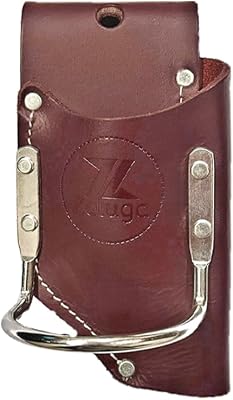 20-422 2-in-1 Carpenters, Electricians Leather Tool and Hammer Holder, Hammer & Pliers Holster, Fits Belt up to 3inches, Brown