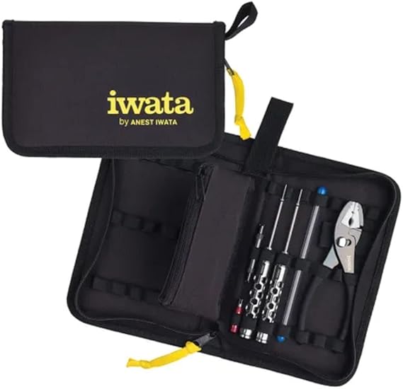 Iwata Professional Airbrush Maintenance Tools - Kit Neo Airbrushes - Includes Wrench, Pliers, Screw Drivers, Nozzle Wrench - Adults - Art - Manual Operation - No Assembly Required