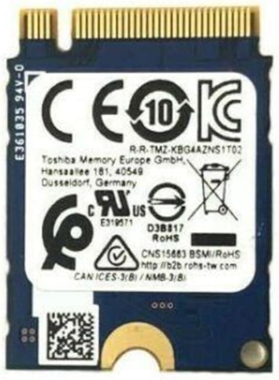 KIOXIA (Toshiba 128GB M.2 2230 PCIe NVMe KBG40ZNS128G, OEM Package