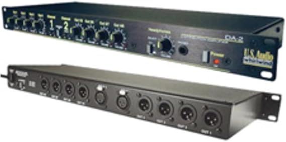 Whirlwind DA-2 2-Channel Audio Distribution Amplifier, 20Hz-20kHz Frequency Response, 112Ohms Output Impedance, 8X 3-Pin XLR Male, 1/4" TRS Headphone Output