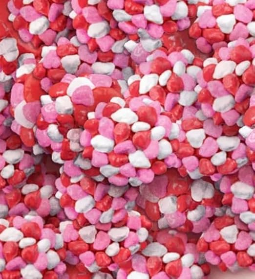 Valentines Pink Gummy Candy Clusters - 1 Pound Sweet & Chewy Gummy Clusters with Crunchy Texture Festive Valentines Day Candy for Parties, Classroom & Treats