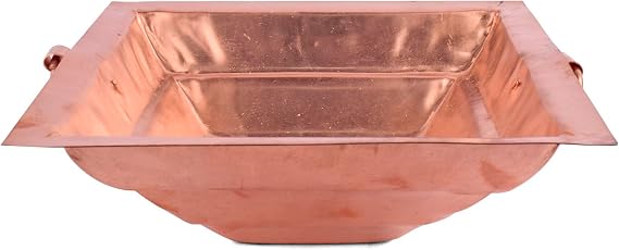SATVIK Copper Hawan Kund for Pooja l Sacred Copper Havan Kund for Indian Ritualsl Yajnas & Fire Sacrifice l Traditional Puja Essential for Prosperity