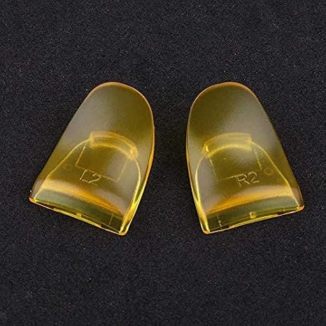 1 Pair L2 R2 Button Extenders Trigger Buttons for PS4 / PS4 Slim / PS4 Pro Game Controller (Clear Yellow)