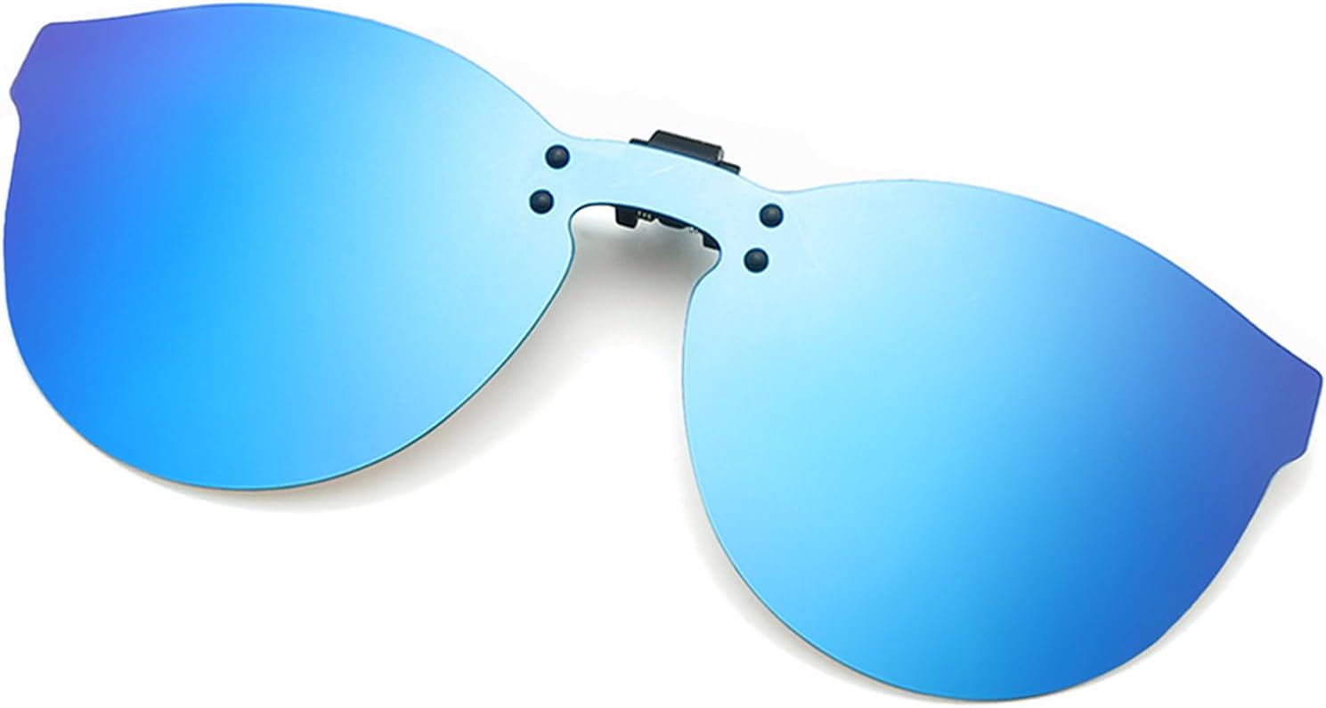 Long Keeper Clip On Sunglasses - Flip up Polarised Sunglasses Clip Over Prescription Glasses for Women Men, Clip On Shades Glasses for Driving Fishing Outdoor