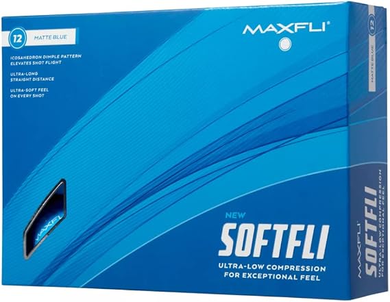 Maxfli 2023 Softfli マットゴルフボール - 12個パック ブルー