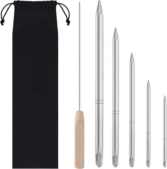 Rope Splicing Tools for Double Braid Eye Line,304 Stainless Steel FID Kit Tools, 6 in 1 Premium Kit for 1/4, 5/16, 3/8,7/16, 1/2 Double Braid Rope