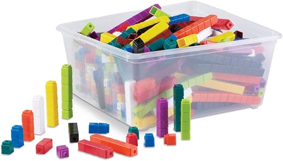 hand2mind Interlocking UniLink Math Linking Cubes, Teacher Counting Blocks for Math, Counting Cubes for Kids Math, Classroom Manipulatives for Elementary, Counters for Kids Math (Set of 2000)