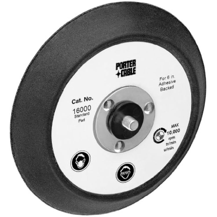 Porter Cable A14387 Sander Pad with PSAAdhesive Back and No Vacuum Holes, 6