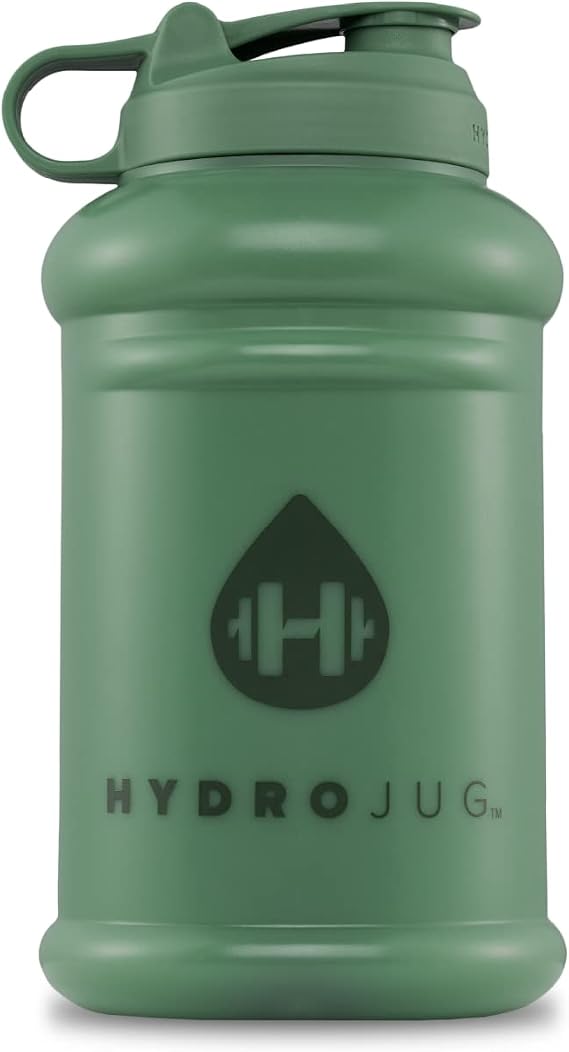 HydroJug Half Gallon Water Bottle 73oz - Refillable, Reusable Jug With Carry Handle - Leakproof Guarantee - Great For On-The-Go Hydration - Dishwasher Safe, BPA Free
