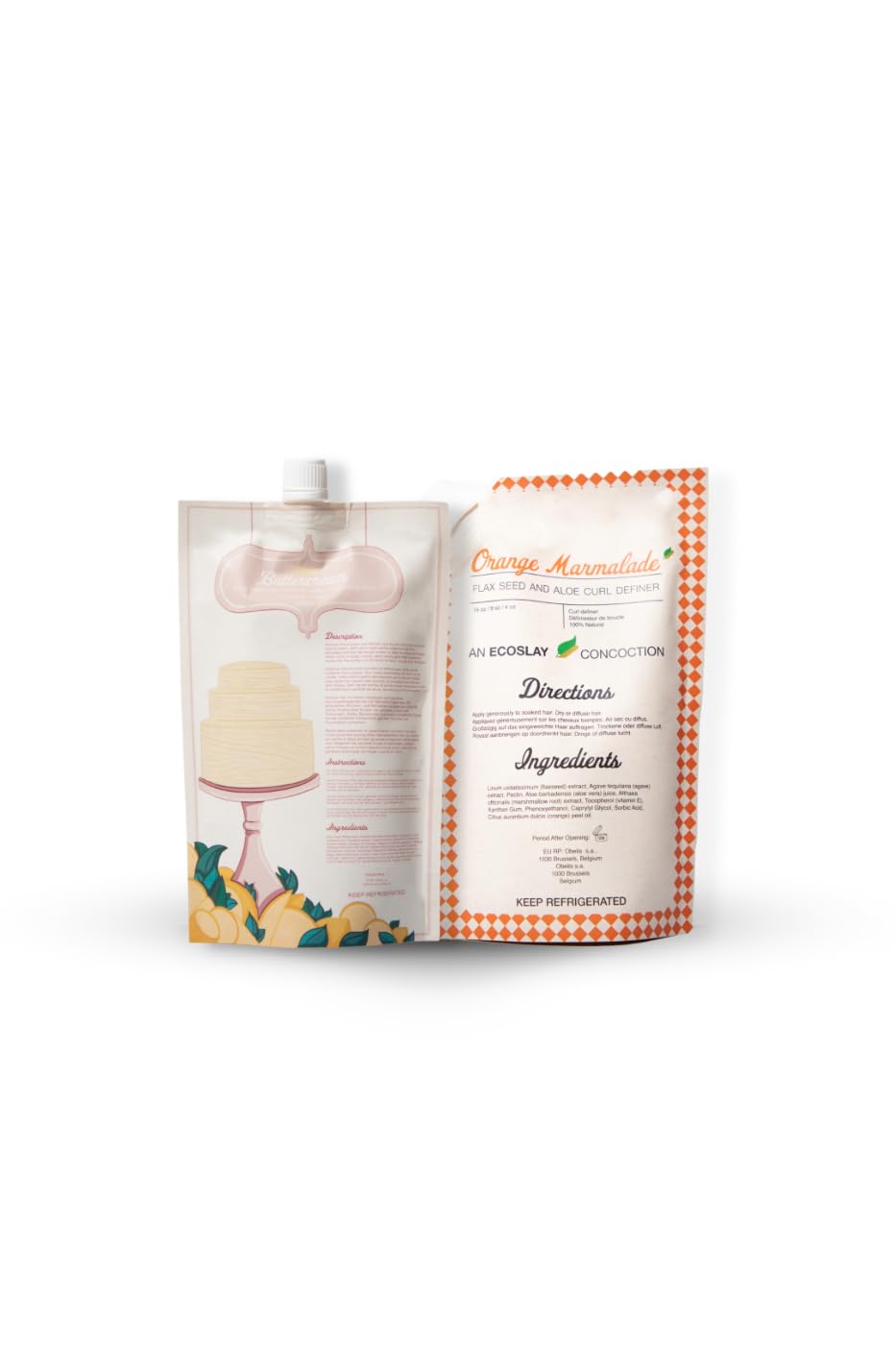 Ecoslay: Orange Marmalade and Lemon Buttercream Bundle, Moisturize, Fight Frizz, Strong Hold for Frizz-free, defined curls