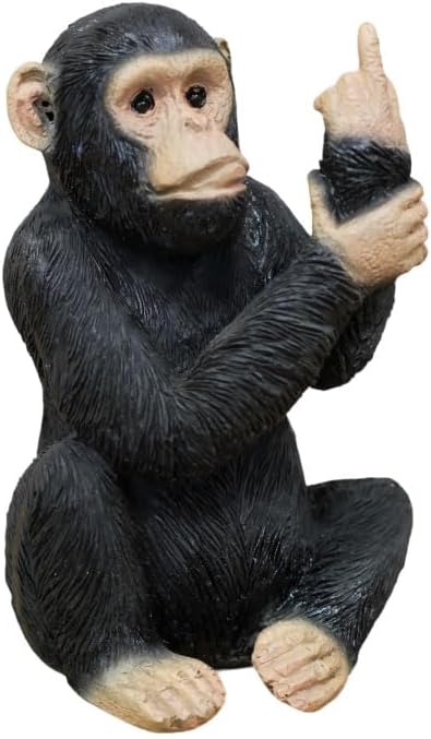 Up Yours Monkey, Small Rude Ornament Resin Figure Novelty Modern Offensive Animal Tabletop Ornaments Home Décor Sculptures