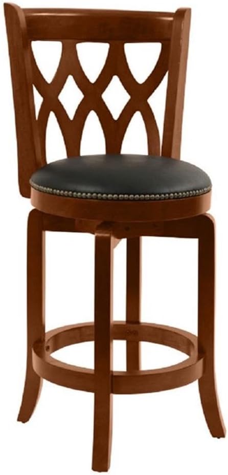 Boraam Cathedral Counter Height Swivel Stool, 24-Inch, Cherry