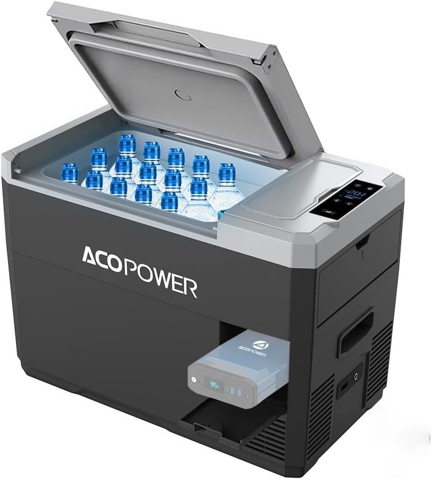 Acopower V28 1224220Volt Outdoor Auto Refrigerator with 28Liter Compressor Battery Not Included